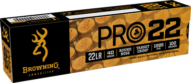 Browning Pro22 22 Long Rifle Lead Round Nose 40 Grain 100 Rounds