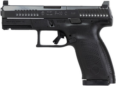 Cz P10c Or 9mm 4" 15Rd Black Reversible Mag Catch Black