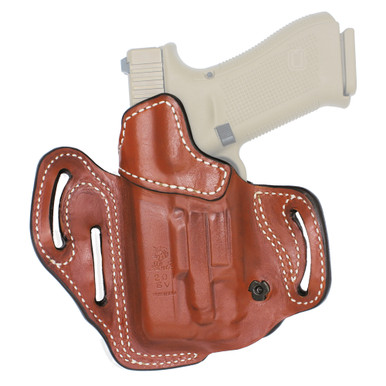 DeSantis Gunhide 201TA6VZ0 Vengeance ScabbardOWB Tan Leather Fits Glock 19/19x/19 Gen 5/23/32/45, Belt Slide Mount, Right Hand