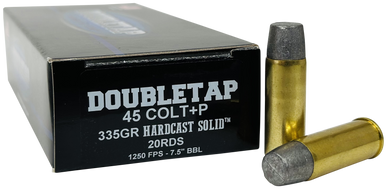 DoubleTap Ammunition 45P335HC 45Colt+P 335gr Hard Cast Solid 20 Rounds
