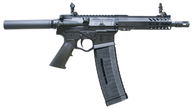 ET Arms Inc ETAGOMEGAP160 Omega-P1223 Rem/5.56 NATO 7.50" Black Threaded Barrel, M-LOK Handguards, Pistol Tube, Black Polymer Grips