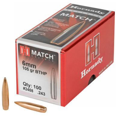 Hornady Match Bullets 6mm .243" 105 gr BTHP 100/ct