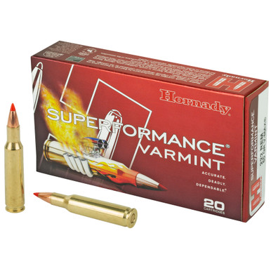 Hornady, Superformance Varmint, 222 Remington, V Max, 50 Grain, 20 Rounds
