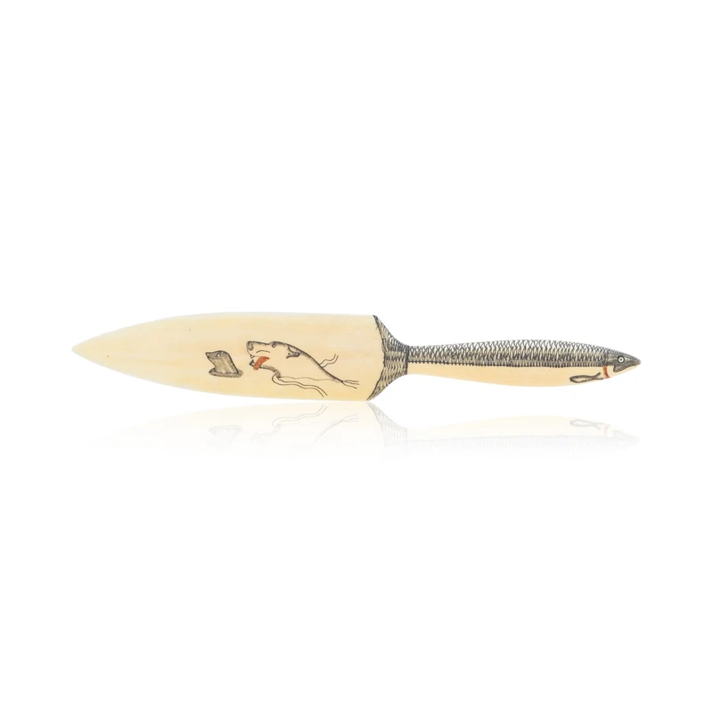 Inuit Figurative Ivory Knife