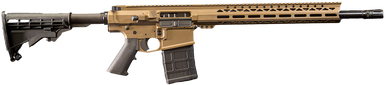 Live Free Armory LF308 Billet AR-10 Battle Rifle - Burnt Bronze | .308Win / 7.62NATO | 18" Barrel | 15" LFA Free Float M-LOK Rail | Classic M4-Style Stock