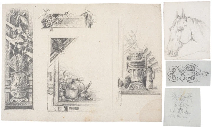 Lot of THREE Thomas F. Morris Signed Drawings