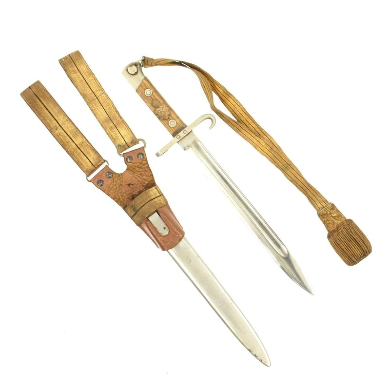 Original Austrian NCO’s M1895 Mannlicher Parade Bayonet with Gilded Parade Frog and Portepee