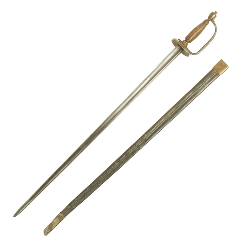 Original British Napoleonic P-1796 Infantry Officer’s Sword with Scabbard – Found Near Waterloo