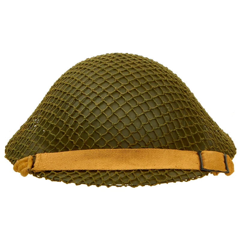 Original Canadian WWII Unissued Brodie MkII Steel Helmet Complete with Helmet Net by Canadian Motor Lamp Company – Dated 1942/43