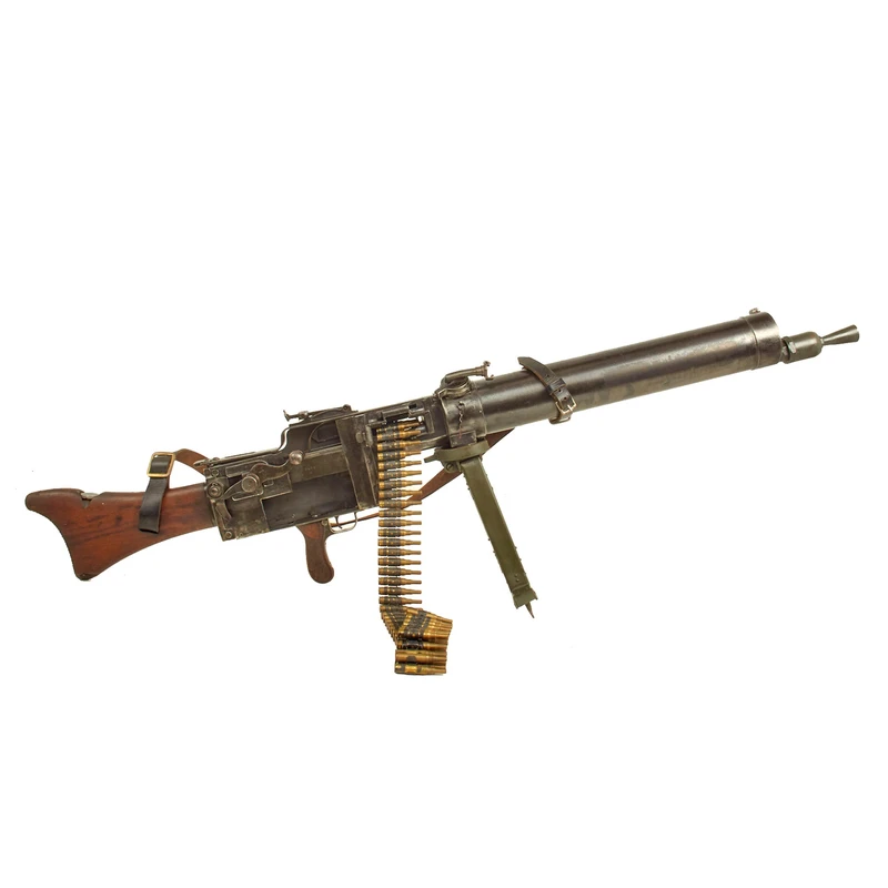 Original German WWI Maxim MG 08/15 Display Machine Gun Serial 5409 a by Spandau Arsenal with Sling & Dummy Ammo – dated 1918