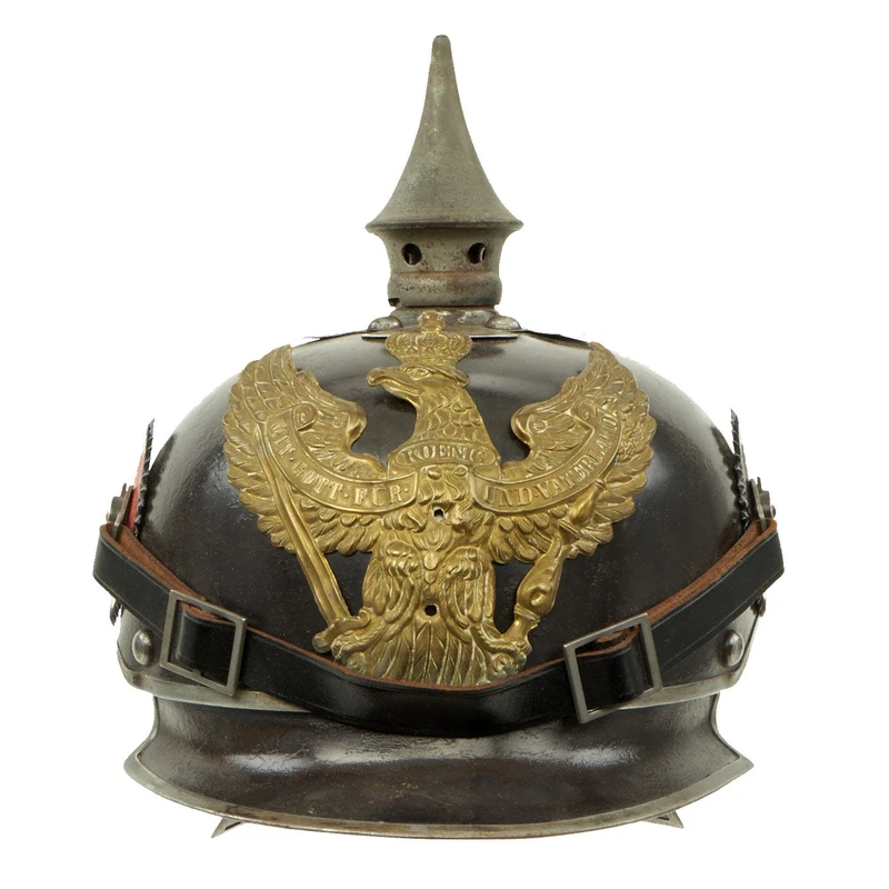 Original German WWI Prussian M1915 Jäger zu Pferde Lobster Tail Pickelhaube Helmet by Schultz & Holdenfleiss – dated 1916