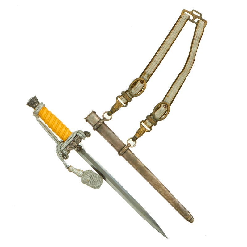 Original German WWII Army Heer Dagger by F. W. Höller with General’s Belt Hanger and Portepee