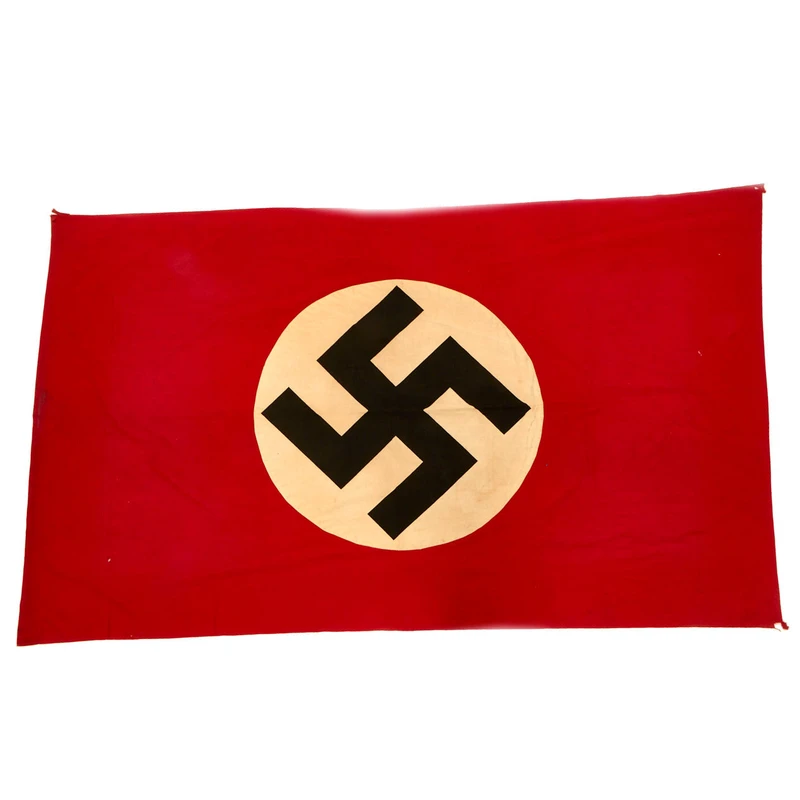 Original German WWII NSDAP Large National Socialist Party Political Flag – 43 ” x 72 “