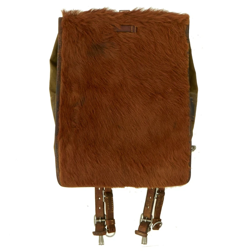 Original German WWII Tornister 34 Cowhide Backpack with Shoulder Straps by Wittkop & Co 1936