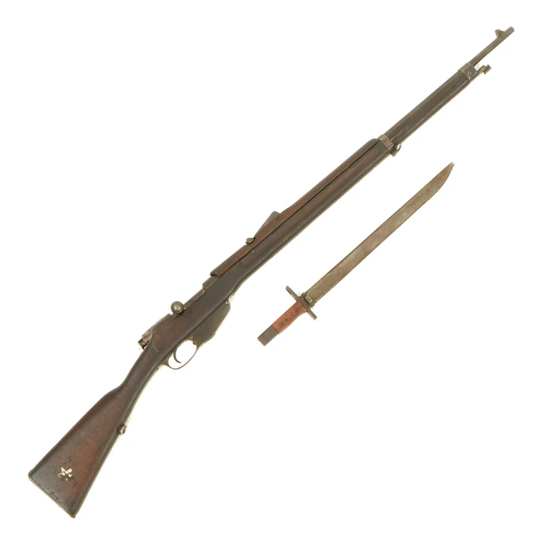 Original Japanese Captured Dutch Pre-WWI Geweer M. 95 Mannlicher KNIL Rifle by Steyr Fitted with Arisaka Bayonet – Dated 1897