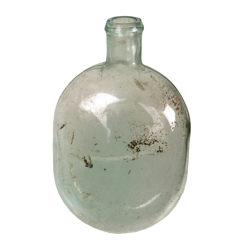 Original Soviet Union WWII Model 1932 Glass Canteen With Early War Cover With Shoulder Sling