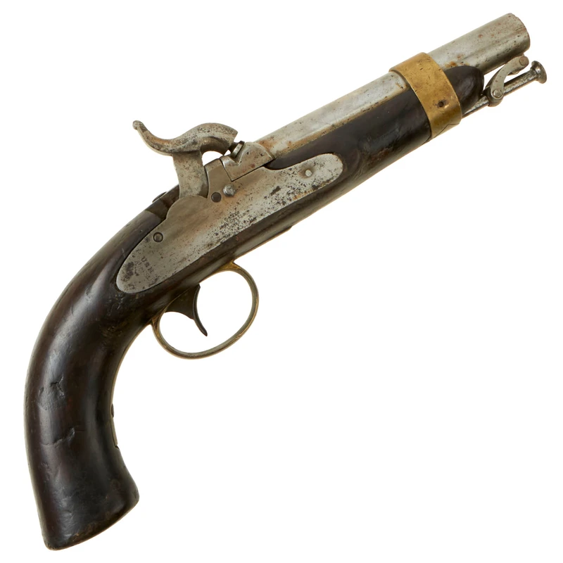 Original U.S. Civil War Era Model 1842 Internal Hammer Naval Percussion Pistol by N.P. Ames – dated 1845