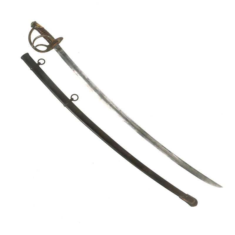 Original U.S Civil War Model 1860 Light Cavalry Saber by C. Roby with Steel Scabbard – Dated 1864