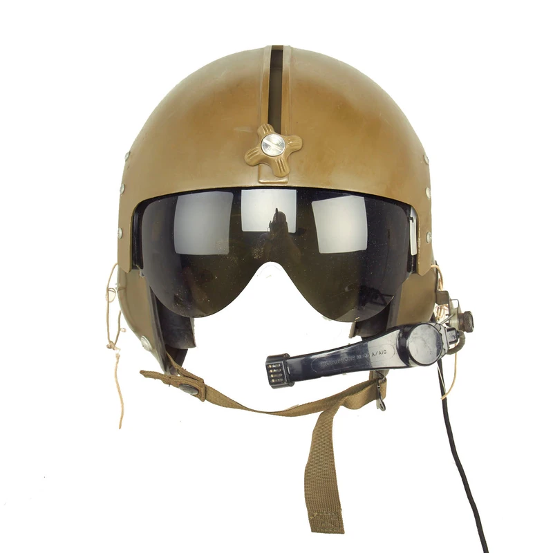 Original U.S. Vietnam War Era APH-5 Helicopter Pilot Flying Helmet by Sierra Engineering Company – Size Medium