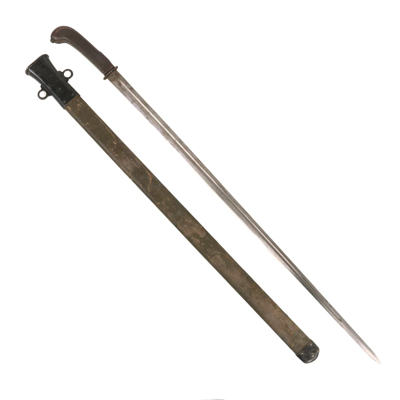 Original U.S. WWI Cut-Down Model 1913 Cavalry Saber Patton Sword by Springfield Armory with Scabbard – Dated 1914