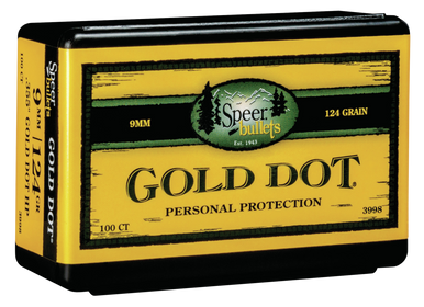 Speer Ammo Gold Dot, Speer 3998 Bull .355 124 Gdhp100