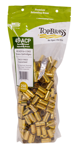 Top Brass Llc Premium Reconditioned, Top Brass 7b045acpcy-250 Unp Brass 45acp 250