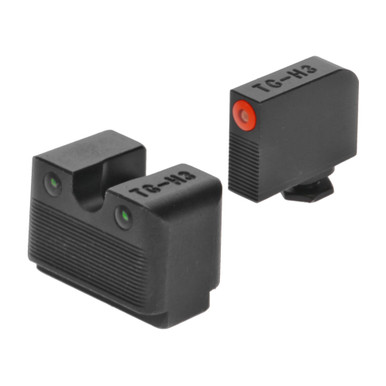 TruGlo Tritium Pro Tg231G2MC Glock Green Rear Sight Orange Outline Front Sight