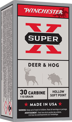 Winchester Super X 30 Carbine Hollow Soft Point 110 Grain 50 Rounds